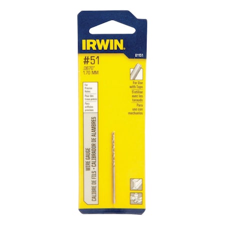 Irwin Bit Drill #51Wire Ga Cd 81151